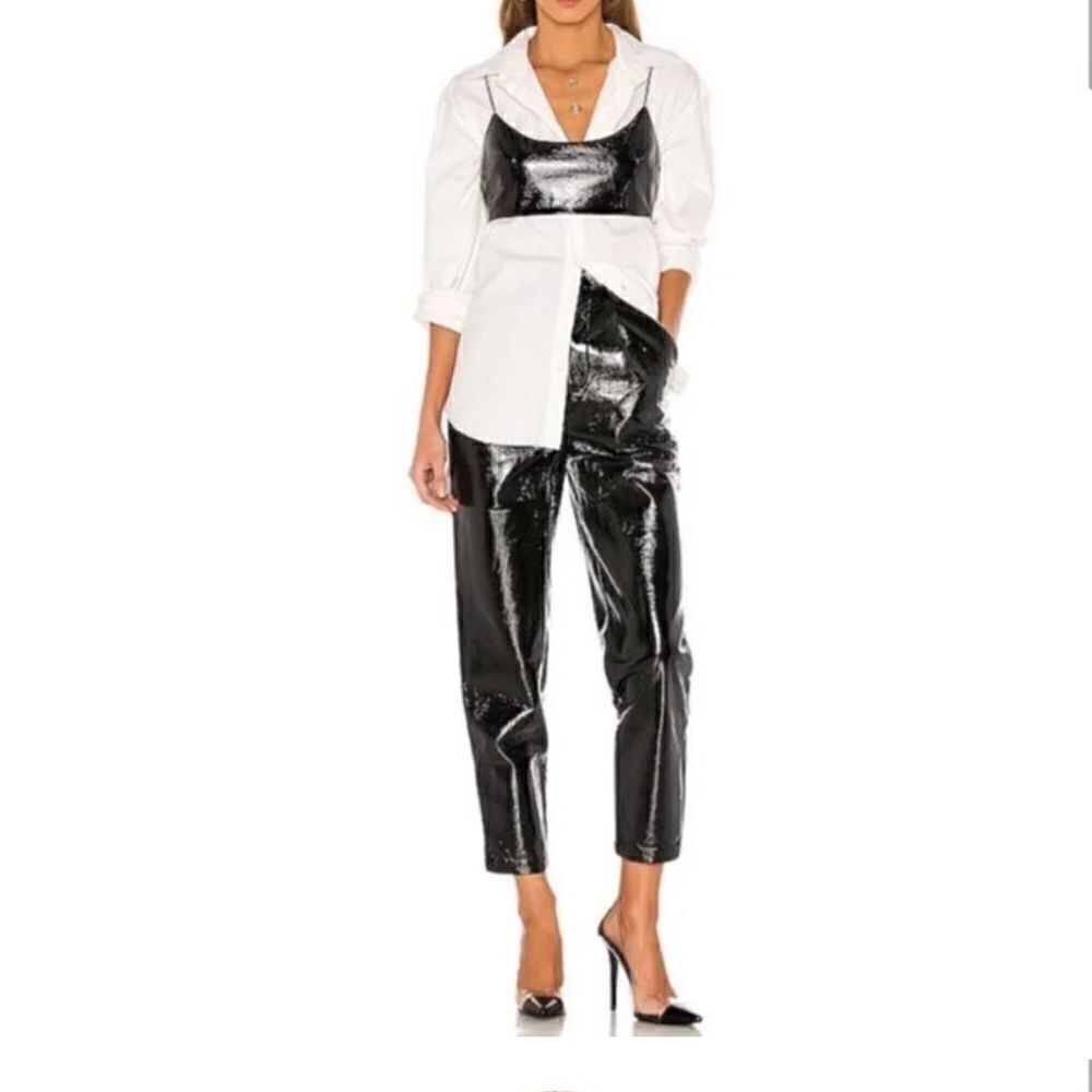 L'Academie Faux Leather The Arielle Pant